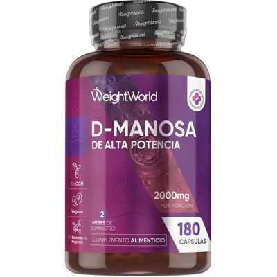 WeightWorld D-mannose 2000 mg - Apoio ao sistema urinário e imunológico WeightWorld D-mannose 2000 mg - Apoio ao sistema urinário e imunológico