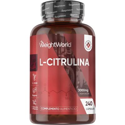 WeightWorld L-Citrulina 3000 mg - Suplemento de aminoácidos WeightWorld L-Citrulina 3000 mg - Suplemento de aminoácidos