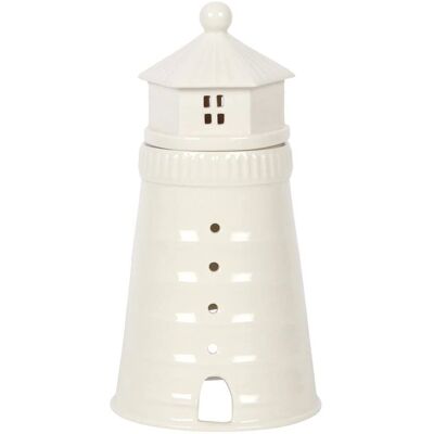 Brûleur d'huile de phare blanc - Décoration, Parfum & Lumière - Publicité Brûleur d'huile de phare blanc - Décoration, Parfum & Lumière - Publicité
