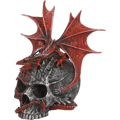 Spiral Direct Serpent Infection Skull Ornament - Hand Painted Resin Sculpture Spiral Direct Serpent Infection Skull Ornament - Hand Painted Resin Sculpture