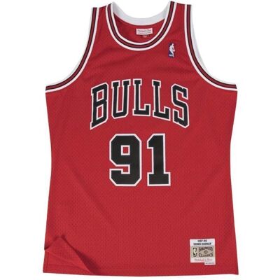 Camiseta Swingman de Mitchell & Ness Dennis Rodman Chicago Bulls Rojo - NBA Camiseta Swingman de Mitchell & Ness Dennis Rodman Chicago Bulls Rojo - NBA