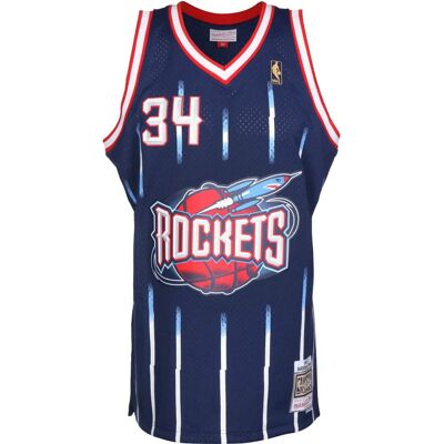 Mitchell & Ness Houston Rockets Hakeem Olajuwon Koszykarska Koszulka - Całoroczna Mężczyzna Czarna Mitchell & Ness Houston Rockets Hakeem Olajuwon Koszykarska Koszulka - Całoroczna Mężczyzna Czarna