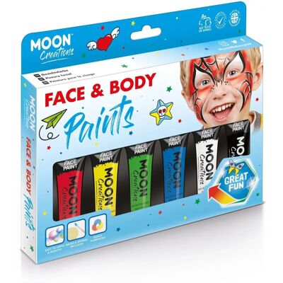 Moon Creations Gesichtsbemalung Primär Boxset Rot/Gelb/Grün - Gesichtsbemalung Moon Creations Gesichtsbemalung Primär Boxset Rot/Gelb/Grün - Gesichtsbemalung
