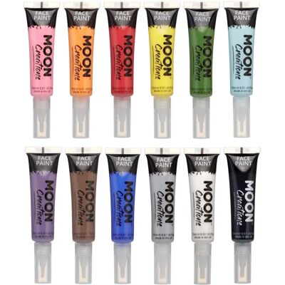 Set de Peinture Faciale Moon Creations - Rose/Orange/Rouge - 12 Couleurs - Publicité Set de Peinture Faciale Moon Creations - Rose/Orange/Rouge - 12 Couleurs - Publicité