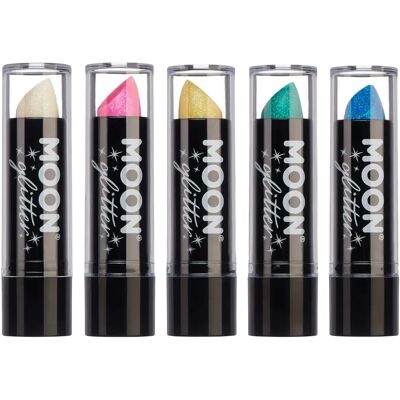 Moon Glitter Rouge à Lèvres Pailleté Iridescent - Ensemble de 5 - Publicité Moon Glitter Rouge à Lèvres Pailleté Iridescent - Ensemble de 5 - Publicité