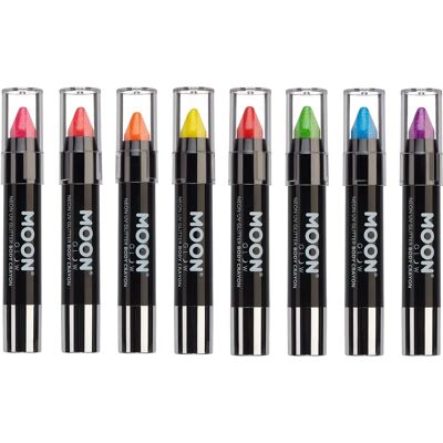 Crayons Corps UV Néon Moon Glow - Ensemble de 8 - Type Corporel - Publicité Crayons Corps UV Néon Moon Glow - Ensemble de 8 - Type Corporel - Publicité