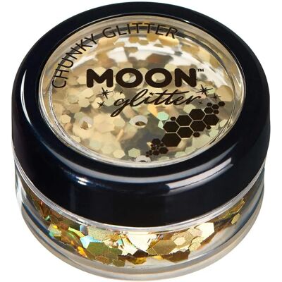 Paillettes Luna de Smiffys - Glitter Chunky Holographique - Or - Publicité Paillettes Luna de Smiffys - Glitter Chunky Holographique - Or - Publicité