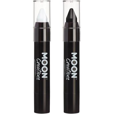 Moon Creations Crayons pour le Corps - Ensemble Monochrome Blanc/Noir - Crayons pour le Corps - Publicité Moon Creations Crayons pour le Corps - Ensemble Monochrome Blanc/Noir - Crayons pour le Corps - Publicité