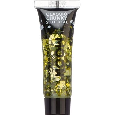 Smiffys Paillettes Lunar Classiques en Gel Chunky - Or - 12ml - Publicité Smiffys Paillettes Lunar Classiques en Gel Chunky - Or - 12ml - Publicité