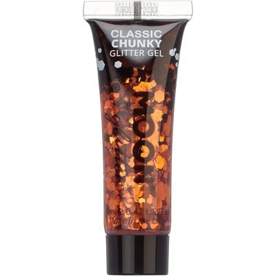 Moon Glitter Bronze Cuivre - Gel Chunky Pailleté Classique - Certifié Cosmétiquement - Publicité Moon Glitter Bronze Cuivre - Gel Chunky Pailleté Classique - Certifié Cosmétiquement - Publicité