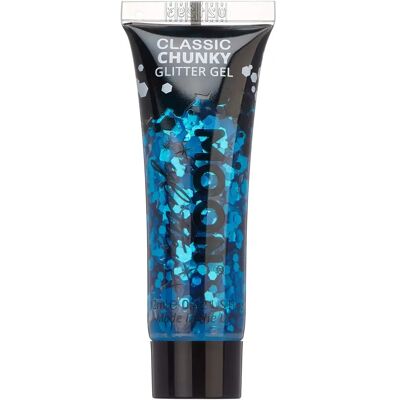 Moon Glitter Gel de Paillettes Bleues Classique - Sûr pour visage et corps - Publicité Moon Glitter Gel de Paillettes Bleues Classique - Sûr pour visage et corps - Publicité