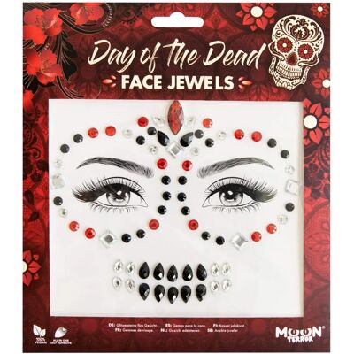 Bijoux visage Moon Terror - Jour des Morts - Rouge - Publicité Bijoux visage Moon Terror - Jour des Morts - Rouge - Publicité