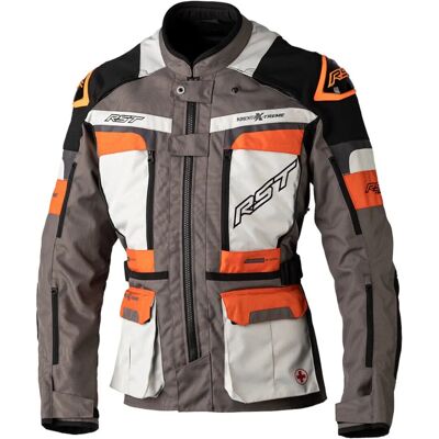 Rst Pro Series Adventure-Xtreme Veste textile de moto - Gris Orange - M - Publicité Rst Pro Series Adventure-Xtreme Veste textile de moto - Gris Orange - M - Publicité