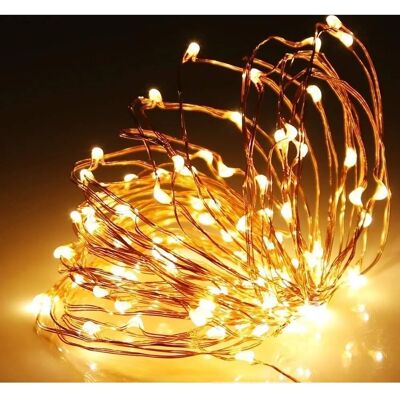 Shatchi 2m Long 20 Warm White LED Micro Rice Gold Copper Wire - Indoor Fairy Lights Shatchi 2m Long 20 Warm White LED Micro Rice Gold Copper Wire - Indoor Fairy Lights