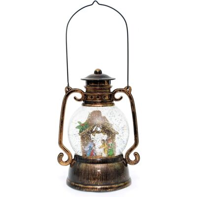 Shatchi Christmas Lantern - Nativity, Musical, LED, Brown - Christmas Lantern Shatchi Christmas Lantern - Nativity, Musical, LED, Brown - Christmas Lantern
