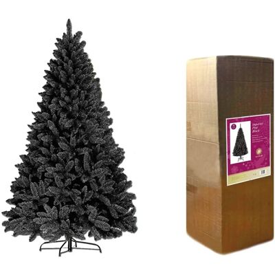 SHATCHI Black Bushy Imperial Pine Artificial Christmas Tree - 404 Pencil Point Ti SHATCHI Black Bushy Imperial Pine Artificial Christmas Tree - 404 Pencil Point Ti