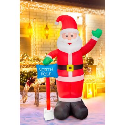 Shatchi 8ft Santa Claus Inflatable Outdoor Decoration - Christmas Yard Shatchi 8ft Santa Claus Inflatable Outdoor Decoration - Christmas Yard