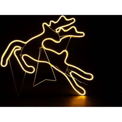 Shatchi Christmas Rope Lights Silhouette Jumping Reindeer - Christmas Rope Lights Shatchi Christmas Rope Lights Silhouette Jumping Reindeer - Christmas Rope Lights
