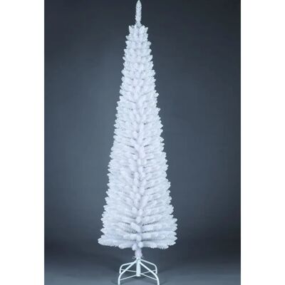 SHATCHI - 6ft White Frosted Slim Christmas Pencil 430 Tips - Pencil SHATCHI - 6ft White Frosted Slim Christmas Pencil 430 Tips - Pencil