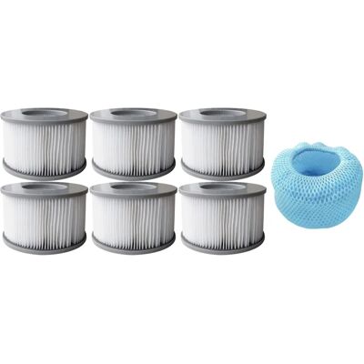 Mspa Pack of 6 - 90 Pleats Filter Cartridges - Pool Spa Hot Tub Accessories Mspa Pack of 6 - 90 Pleats Filter Cartridges - Pool Spa Hot Tub Accessories