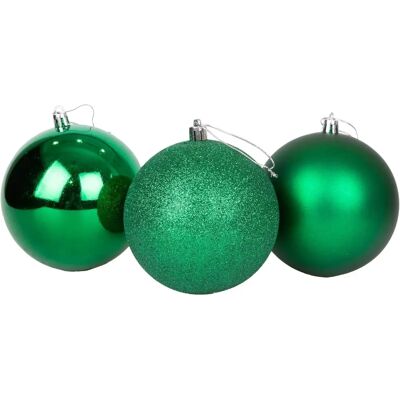 SHATCHI - Christmas Baubles - 12Pcs - Dark Green - 30mm SHATCHI - Christmas Baubles - 12Pcs - Dark Green - 30mm