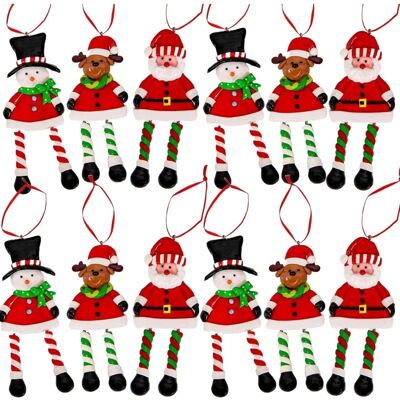 Shatchi Christmas Hanging Decoration Santa Snowman Reindeer - Christmas Ornaments Shatchi Christmas Hanging Decoration Santa Snowman Reindeer - Christmas Ornaments