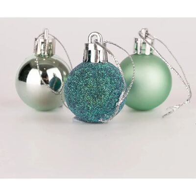 SHATCHI - 24Pcs Turquoise 30mm - Turquoise - 24pcs - Baubles SHATCHI - 24Pcs Turquoise 30mm - Turquoise - 24pcs - Baubles