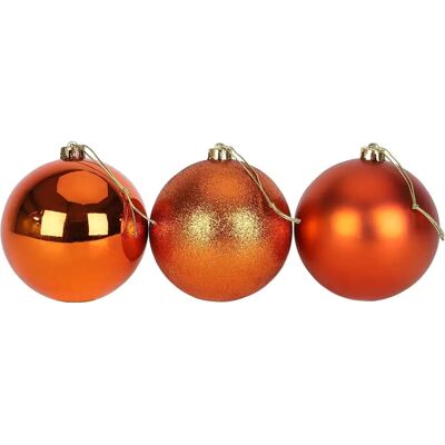 Shatchi - Christmas Baubles - Rose Gold - 10cm - 6Pcs - Ornament Shatchi - Christmas Baubles - Rose Gold - 10cm - 6Pcs - Ornament