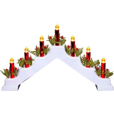 SHATCHI - LED Candle Bridge - White - Decorative item SHATCHI - LED Candle Bridge - White - Decorative item