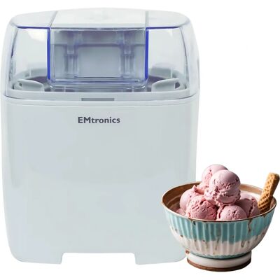 EMtronics 1.5L White Electric Ice Cream Maker - Ice Cream Maker EMtronics 1.5L White Electric Ice Cream Maker - Ice Cream Maker