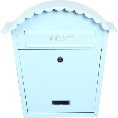 EMtronics - Stainless Steel Wall Mount - Aqua Blue - Post Box EMtronics - Stainless Steel Wall Mount - Aqua Blue - Post Box