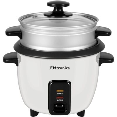EMtronics - Rice Cooker - White - 1 Litre - Rice cooker EMtronics - Rice Cooker - White - 1 Litre - Rice cooker