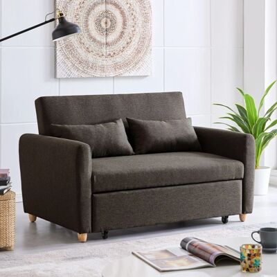 Dahlia - Brown 2-Seater Pull Out - Brown - 2-Seater - Sofa Bed Dahlia - Brown 2-Seater Pull Out - Brown - 2-Seater - Sofa Bed
