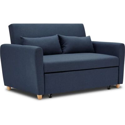 Dahlia Navy Blue 2-Seater Pull Out Sofa Bed - Convertible Sleeper Sofa Dahlia Navy Blue 2-Seater Pull Out Sofa Bed - Convertible Sleeper Sofa