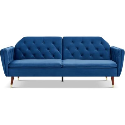Victoria - Victoria - Blue Velvet - 3-Seater - Sofa bed Victoria - Victoria - Blue Velvet - 3-Seater - Sofa bed