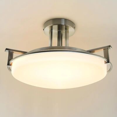 Long Life Lamp Company - H3092 - Chrome - Opal Shade - Ceiling Light Long Life Lamp Company - H3092 - Chrome - Opal Shade - Ceiling Light