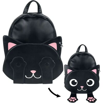 Banned Apparel Schwarzer Rucksack Mit Tricks Katze Magnetische Pfoten - Rucksack Banned Apparel Schwarzer Rucksack Mit Tricks Katze Magnetische Pfoten - Rucksack