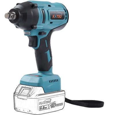Katsu Clé à Impact 21V Sans Fil 600Nm - Impact Wrench - Publicité Katsu Clé à Impact 21V Sans Fil 600Nm - Impact Wrench - Publicité