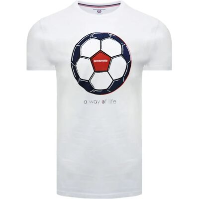Lambretta Big & Tall King Size Football T-Shirt - White Lambretta Big & Tall King Size Football T-Shirt - White