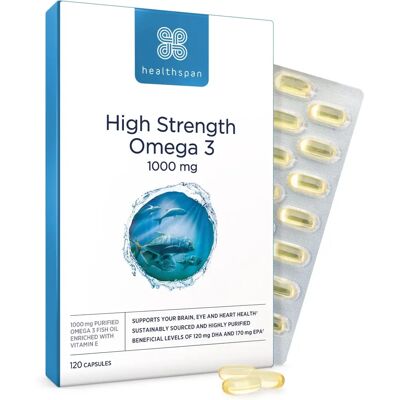 Healthspan - Omega 3 1000mg - 120 Capsules - Omega-3 supplement Healthspan - Omega 3 1000mg - 120 Capsules - Omega-3 supplement