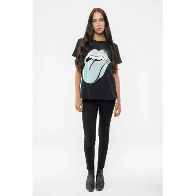 The Rolling Stones Foil Tongue Dam T-shirt Svart XL - T-shirt The Rolling Stones Foil Tongue Dam T-shirt Svart XL - T-shirt