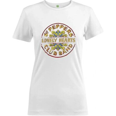 HeyRusty Dammode The Beatles T-shirt - Sgt Pepper Trumma Färg - Vit - T-shirt HeyRusty Dammode The Beatles T-shirt - Sgt Pepper Trumma Färg - Vit - T-shirt