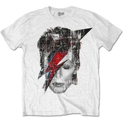 David Bowie Halftone Face Vit XL - T-shirt David Bowie Halftone Face Vit XL - T-shirt
