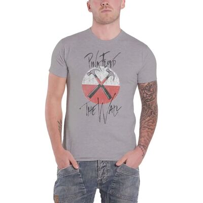Pink Floyd - Wall Faded Hammers Logo T-shirt - Rock Pink Floyd - Wall Faded Hammers Logo T-shirt - Rock
