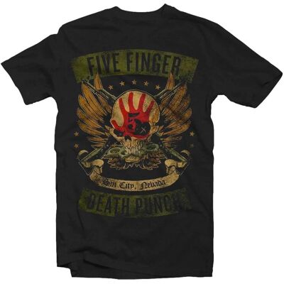 HeyRusty Five Finger Death Punch - Svart Stor - T-shirt HeyRusty Five Finger Death Punch - Svart Stor - T-shirt