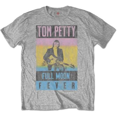 Grå T-shirt Tom Petty & The Heartbreakers - Officiell Band Full Moon Fever Grå T-shirt Tom Petty & The Heartbreakers - Officiell Band Full Moon Fever