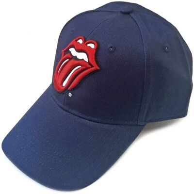 Casquette Classique à Logo de Langue des Rolling Stones - Marine Casquette Classique à Logo de Langue des Rolling Stones - Marine