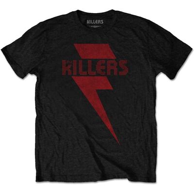 The Killers Svart XL T-shirt Röd Blixt - Officiell Logga The Killers Svart XL T-shirt Röd Blixt - Officiell Logga