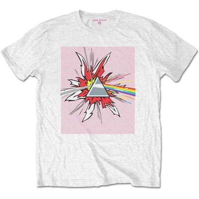Pink Floyd Lichtenstein Prism Vit Medium - T-shirt Pink Floyd Lichtenstein Prism Vit Medium - T-shirt