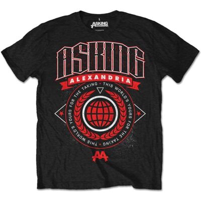 Tricou negru S Asking Alexandria de Rock Off - Unisex Tricou negru S Asking Alexandria de Rock Off - Unisex